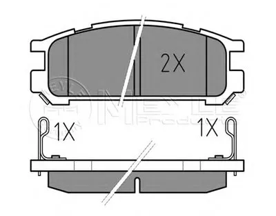 Комплект тормозных колодок, дисковый тормоз MEYLE купить