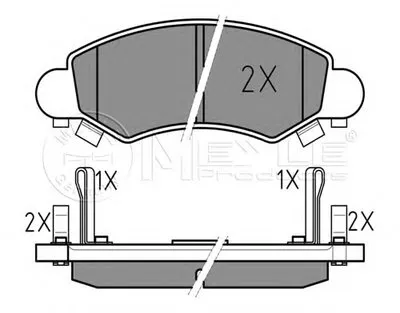 Комплект тормозных колодок, дисковый тормоз MEYLE купить