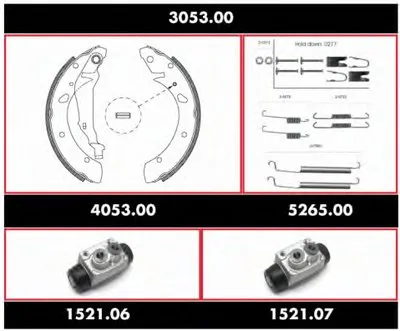 Комплект тормозов, барабанный тормозной механизм Precision Kit REMSA купить
