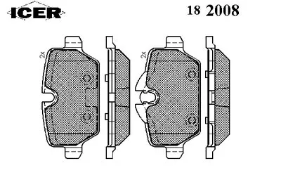 Комплект тормозных колодок, дисковый тормоз ICER купить