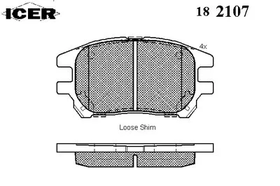 Комплект тормозных колодок, дисковый тормоз ICER купить
