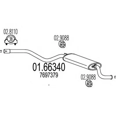 Глушитель выхлопных газов конечный MTS купить