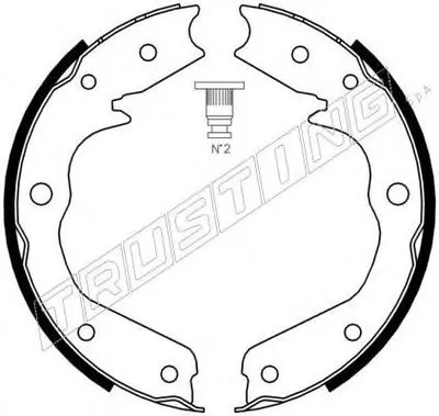 Комплект тормозных колодок, стояночная тормозная система TRUSTING купить