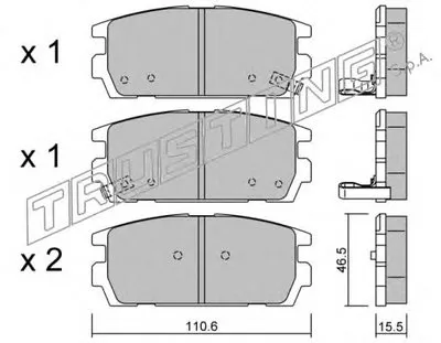 Комплект тормозных колодок, дисковый тормоз TRUSTING купить