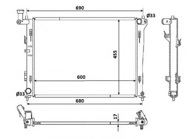 Радиатор, охлаждение двигателя NRF купить