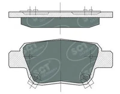 Комплект тормозных колодок, дисковый тормоз SCT Germany купить