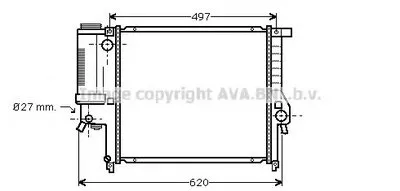 Радиатор, охлаждение двигателя AVA QUALITY COOLING купить