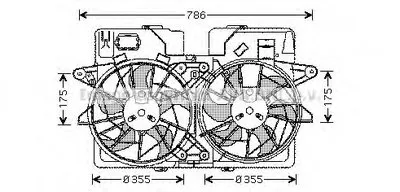Вентилятор, охлаждение двигателя AVA QUALITY COOLING купить