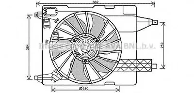 Вентилятор, охлаждение двигателя AVA QUALITY COOLING купить