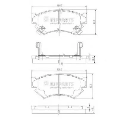 Комплект тормозных колодок, дисковый тормоз NIPPARTS купить