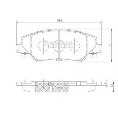 Комплект тормозных колодок, дисковый тормоз NIPPARTS купить