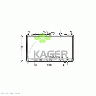 Радиатор, охлаждение двигателя KAGER купить