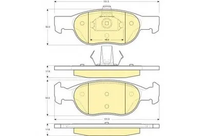 Комплект тормозных колодок, дисковый тормоз GIRLING купить