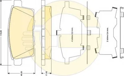 Комплект тормозных колодок, дисковый тормоз GIRLING купить