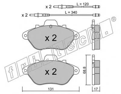 Комплект тормозных колодок, дисковый тормоз fri.tech. купить