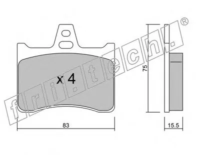 Комплект тормозных колодок, дисковый тормоз fri.tech. купить