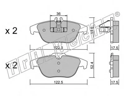 Комплект тормозных колодок, дисковый тормоз fri.tech. купить