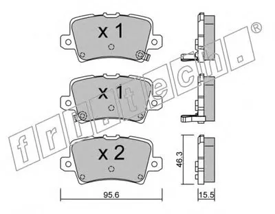 Комплект тормозных колодок, дисковый тормоз fri.tech. купить