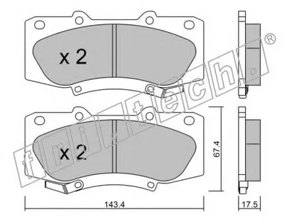 Комплект тормозных колодок, дисковый тормоз fri.tech. купить