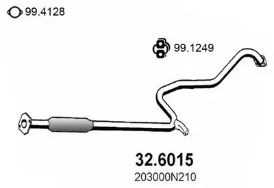 Средний глушитель выхлопных газов ASSO купить