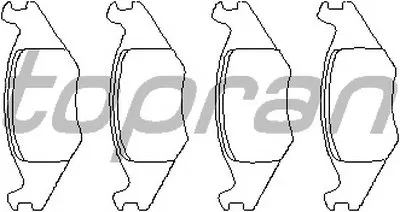 Комплект тормозных колодок, дисковый тормоз TOPRAN купить