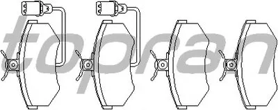Комплект тормозных колодок, дисковый тормоз TOPRAN купить