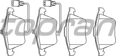 Комплект тормозных колодок, дисковый тормоз TOPRAN купить