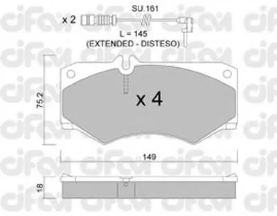 Комплект тормозных колодок, дисковый тормоз CIFAM купить