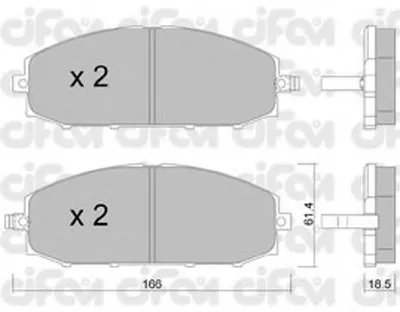 Комплект тормозных колодок, дисковый тормоз CIFAM купить