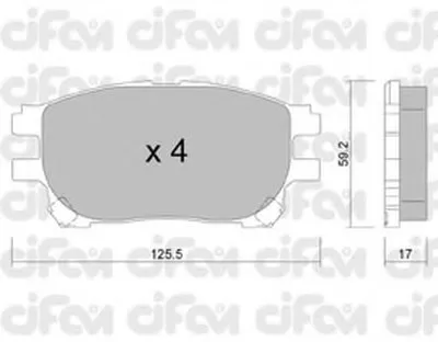 Комплект тормозных колодок, дисковый тормоз CIFAM купить