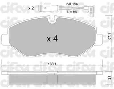 Комплект тормозных колодок, дисковый тормоз CIFAM купить