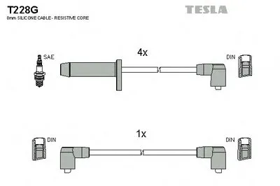 Комплект проводов зажигания TESLA купить