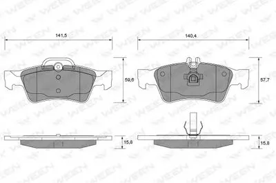 Комплект тормозных колодок, дисковый тормоз WEEN купить