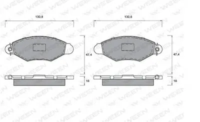 Комплект тормозных колодок, дисковый тормоз WEEN купить