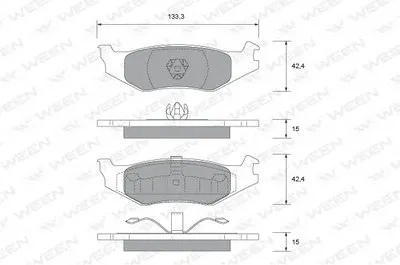 Комплект тормозных колодок, дисковый тормоз WEEN купить