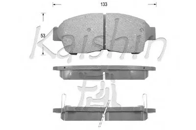 Комплект тормозных колодок, дисковый тормоз KAISHIN купить
