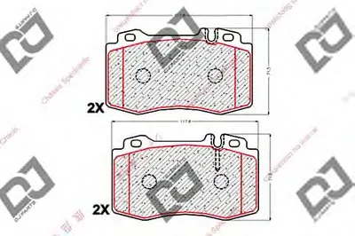 Комплект тормозных колодок, дисковый тормоз DJ PARTS купить