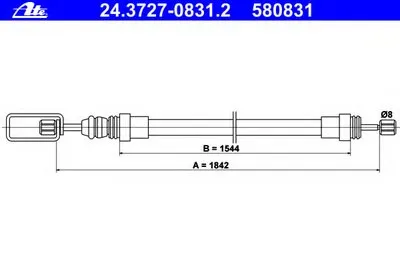 Трос, стояночная тормозная система ATE купить