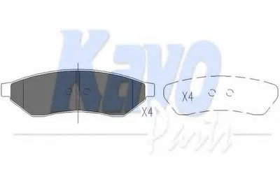 Комплект тормозных колодок, дисковый тормоз KAVO PARTS купить