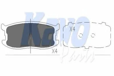 Комплект тормозных колодок, дисковый тормоз KAVO PARTS купить