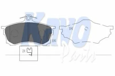 Комплект тормозных колодок, дисковый тормоз KAVO PARTS купить