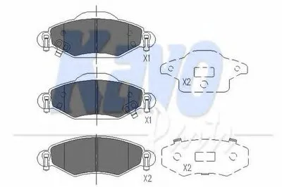 Комплект тормозных колодок, дисковый тормоз KAVO PARTS купить