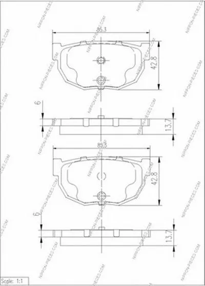 Комплект тормозных колодок, дисковый тормоз NPS купить