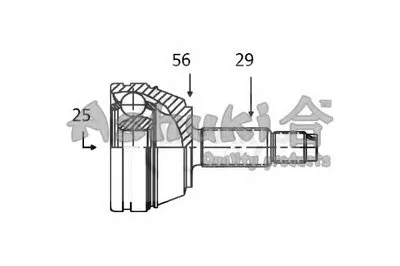 Шарнирный комплект, приводной вал ASHUKI купить