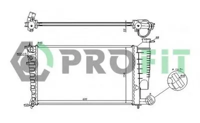 Радиатор, охлаждение двигателя PROFIT купить