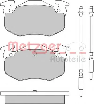 Комплект тормозных колодок, дисковый тормоз METZGER купить