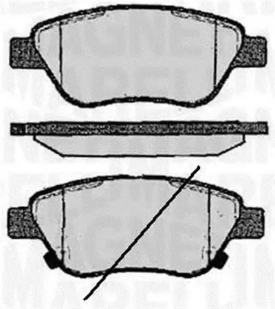 Комплект тормозных колодок, дисковый тормоз MAGNETI MARELLI купить