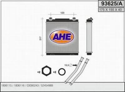 Теплообменник, отопление салона AHE купить