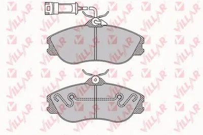Комплект тормозных колодок, дисковый тормоз VILLAR купить