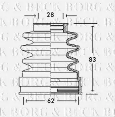 Пыльник, приводной вал BORG & BECK купить